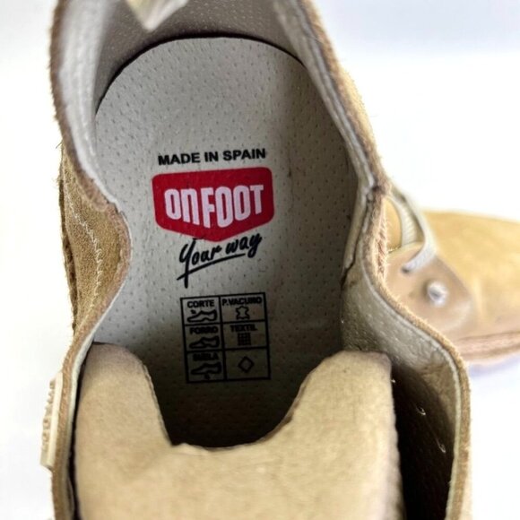 On Foot Silken Perforated Sneaker Women's Size 42 Brown Suede Casual Comfort - Picture 12 of 16